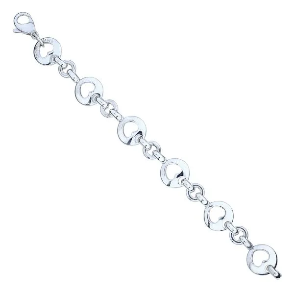 Tiffany & Co Sterling Heart Stencil Circle Bracelet | Purple Tiffany & Co Sterling Heart Stencil Circle Bracelet | Purple